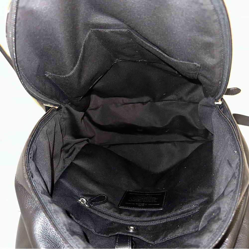Coach Men's West Backpack In Signature Canvas VARSITY CHARCOAL & ORANGE - Picture 14 of 17